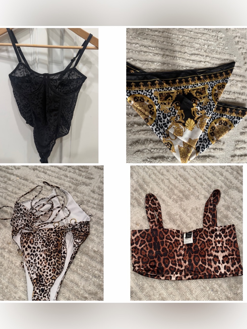 Black Lace Bodysuit Top - Womens Bundle
